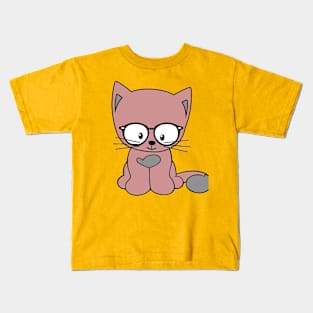 Cat Glasses Cute Feline T-Shirt Kids T-Shirt